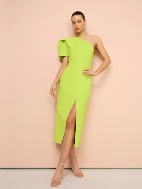 Acler Rogeron Midi Dress in Citron