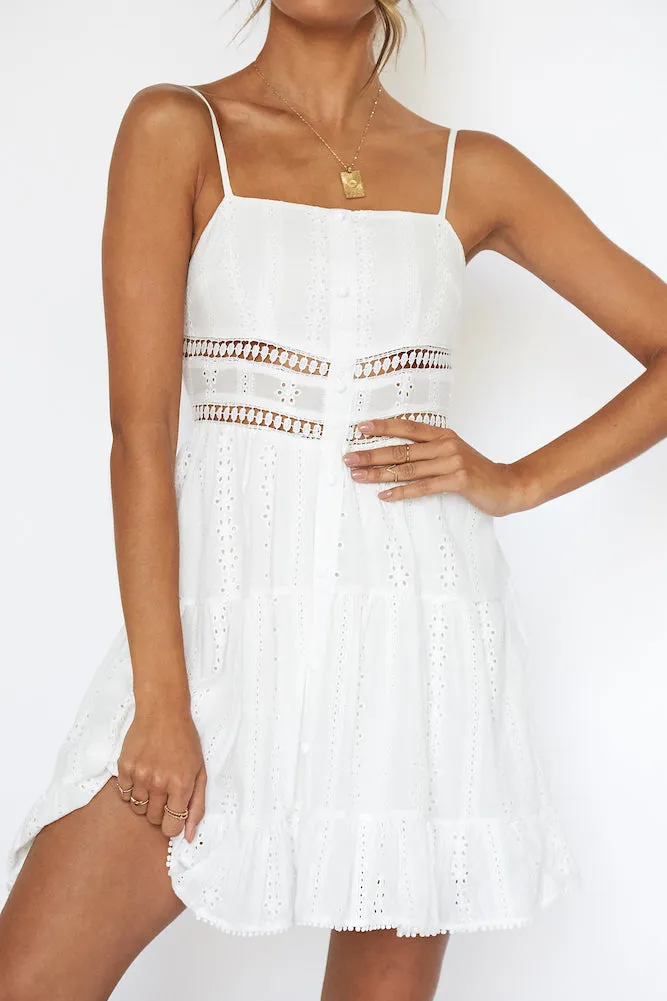 All Eyes On You Dress White