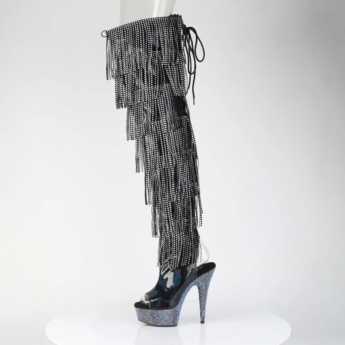 BEJEWELED-3017HG-RSF Fringe Thigh High Platform Boots