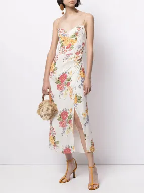 BerriesJam - 2024 Spaghetti Strap Vintage Floral Print Vacation Dress