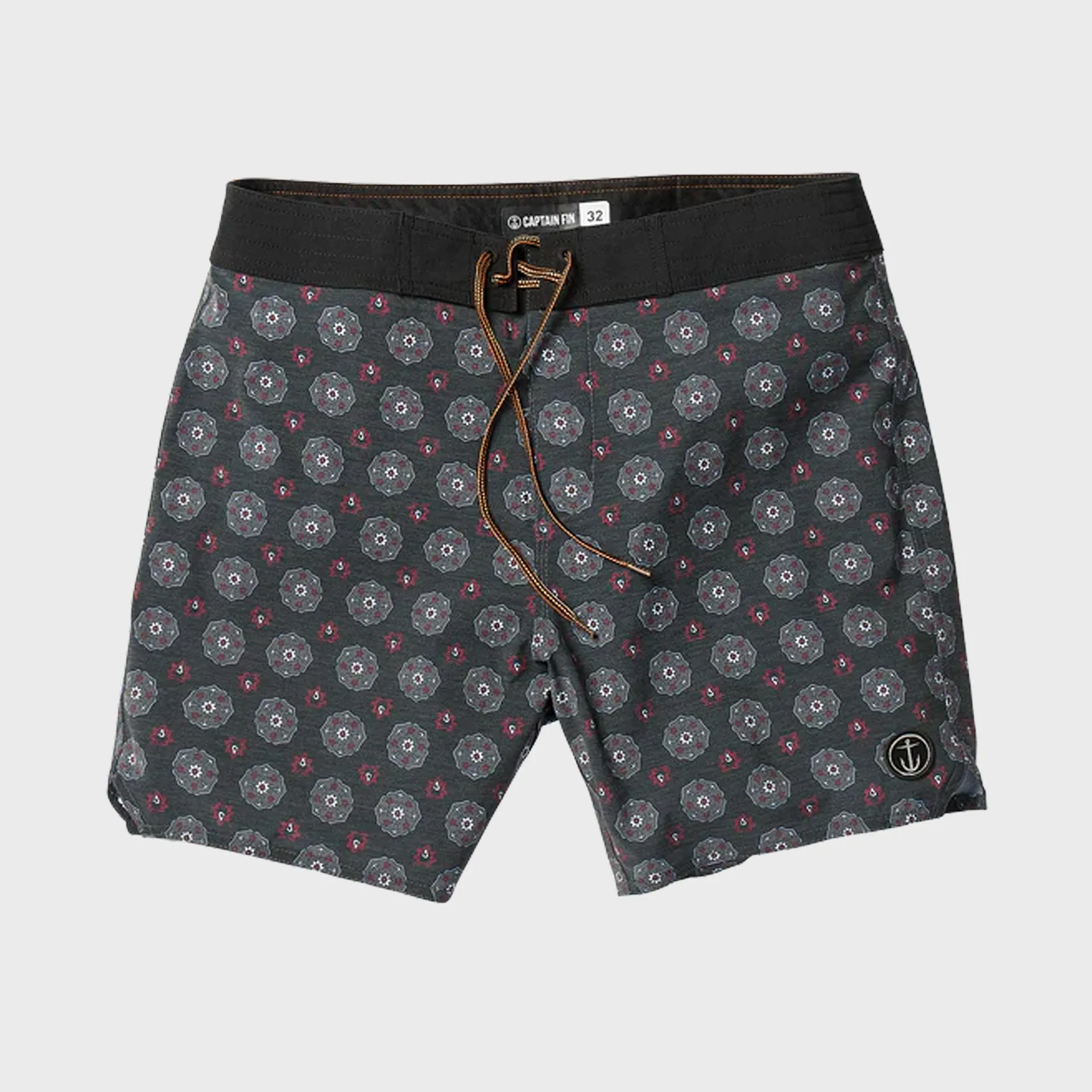 Captain Fin Mens Voyager Paisley Boardshorts- Black