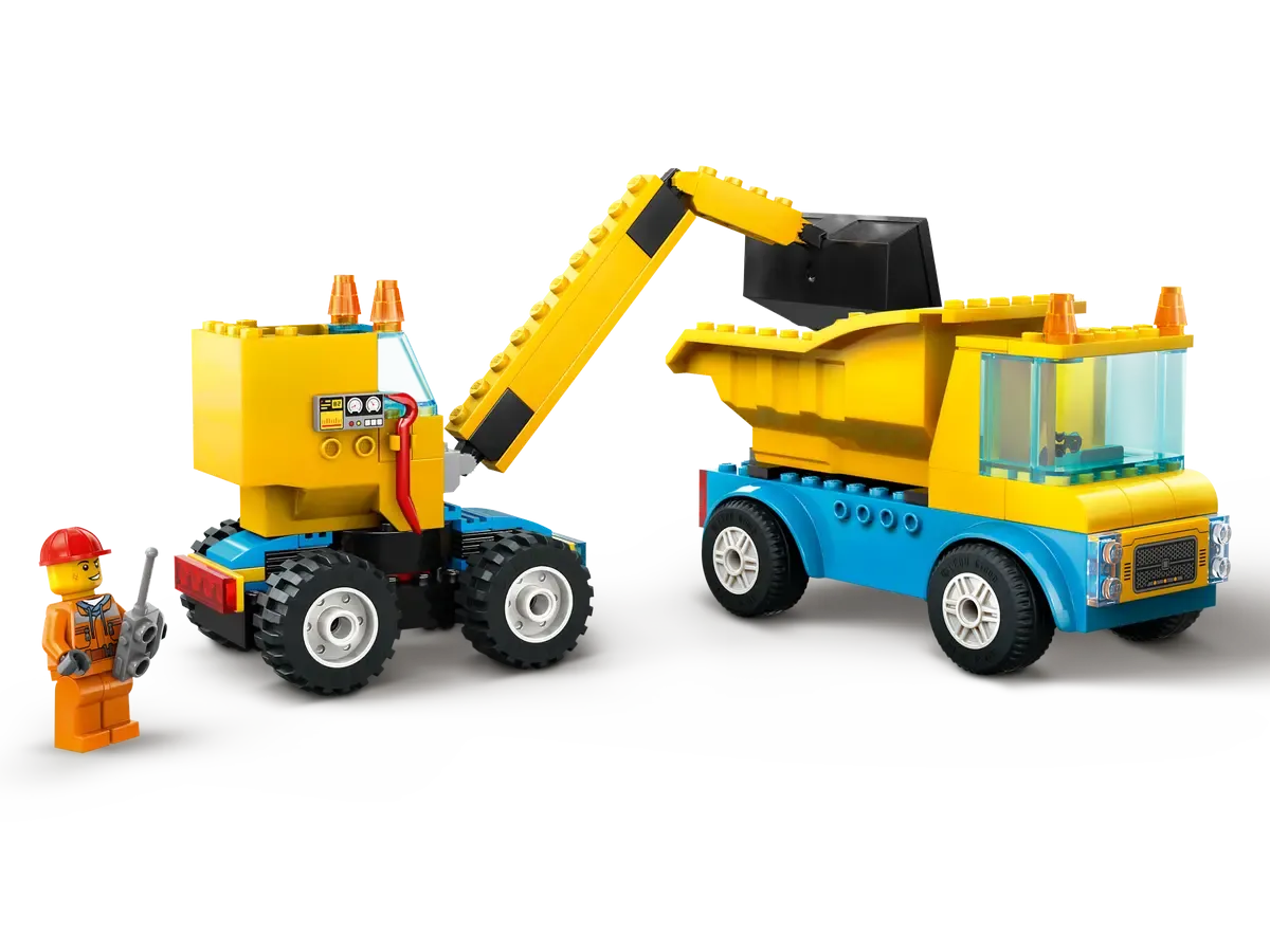 Construction Trucks and Wrecking Ball Crane 60391 (235 Pieces)