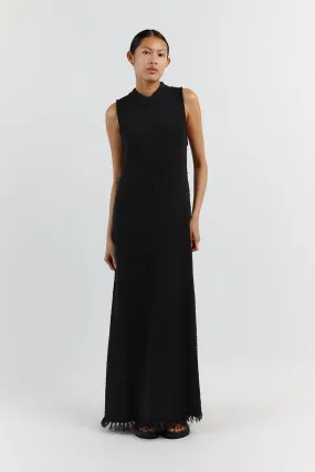 DAKOTA BLACK HIGH NECK MAXI DRESS