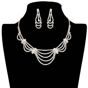 Draped Rhinestone Necklace