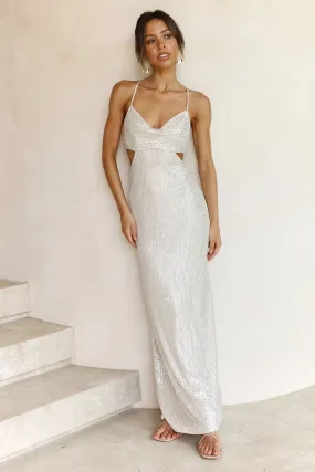 Icy Summit Maxi Dress Champagne