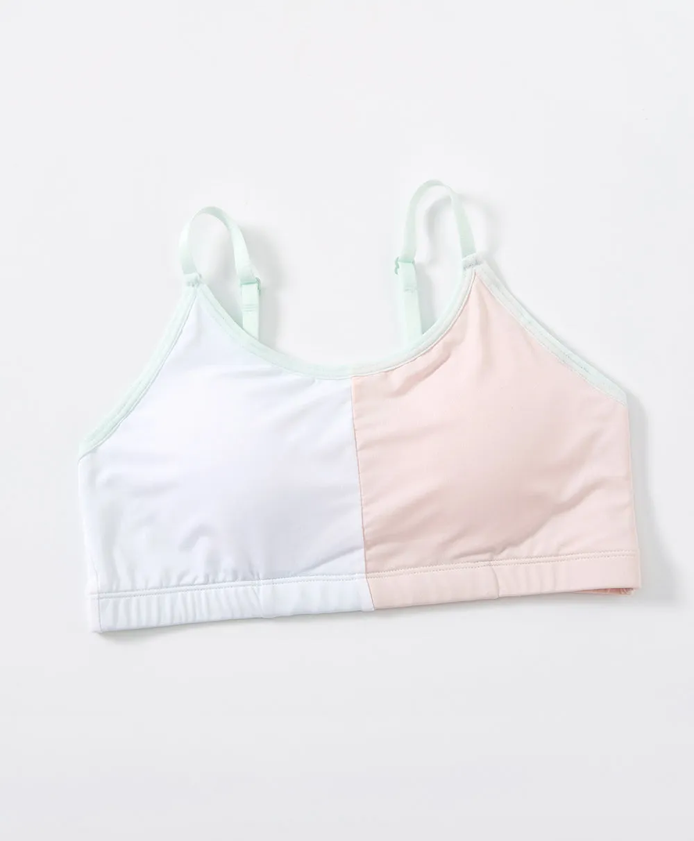 Junior Playful Colour Blocking Cami Crop Vest