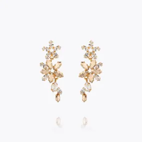 Melia Earrings / Crystal / Golden Shadow