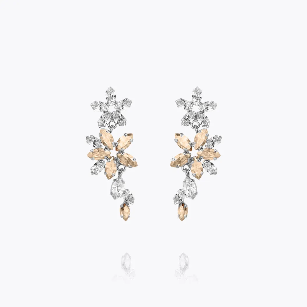 Melia Earrings / Crystal / Golden Shadow