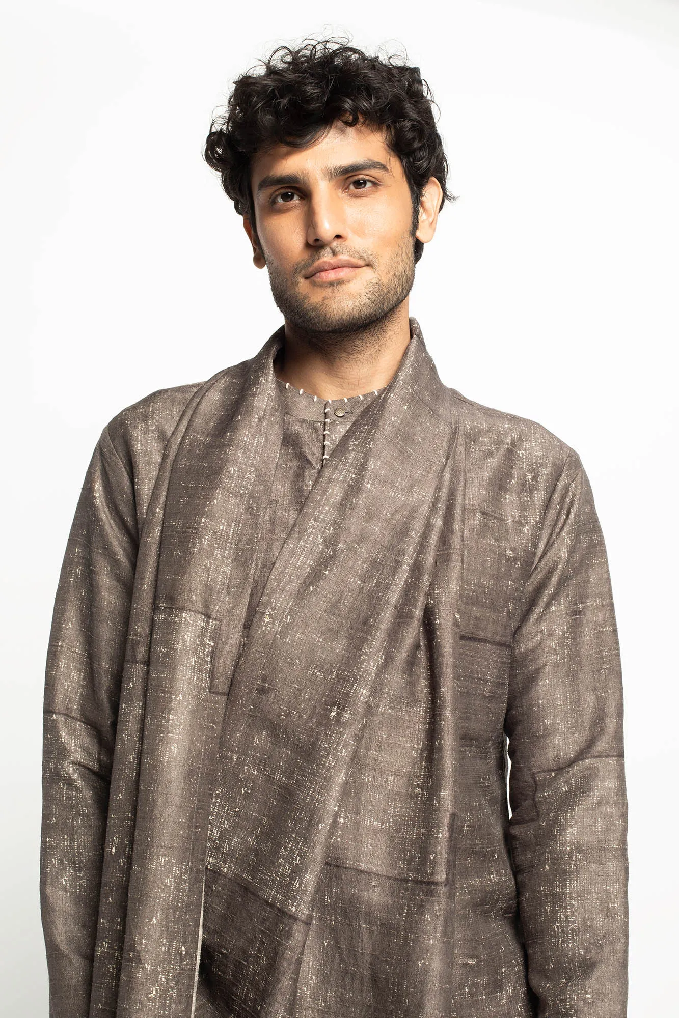 Monk Drape Kurta Set