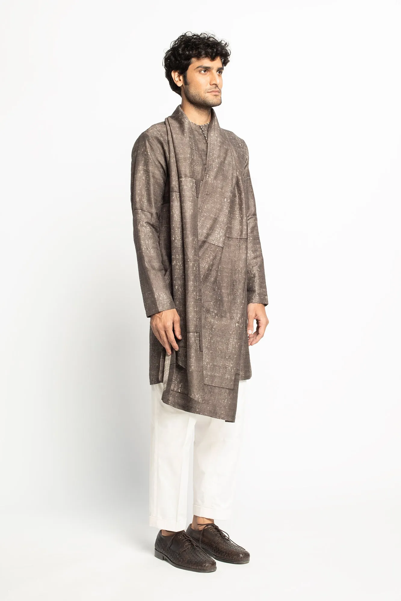 Monk Drape Kurta Set