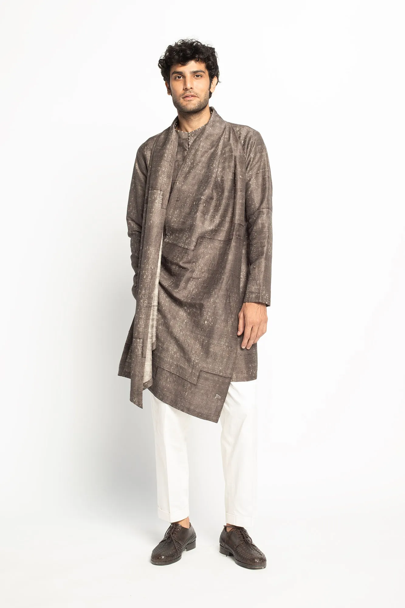 Monk Drape Kurta Set