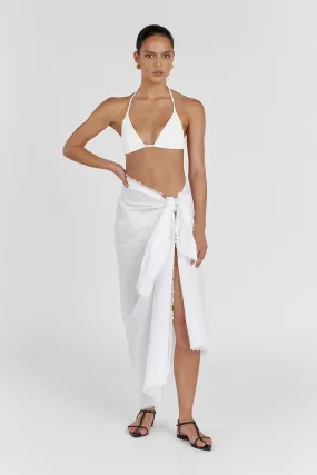 NOVA WHITE LINEN SARONG