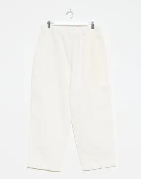 Off White Cotton Velvet Pop Pants