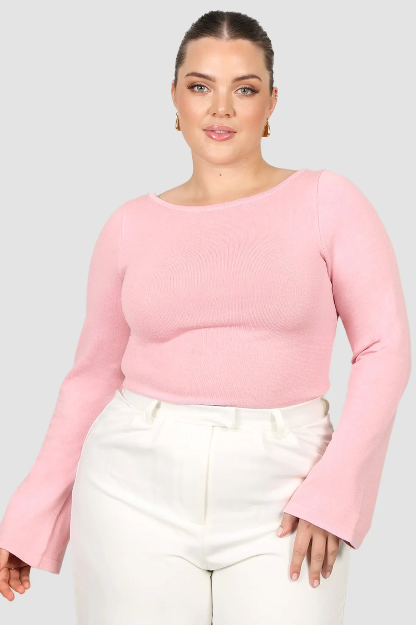 RAE KNIT TOP PINK