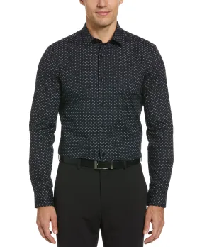 Slim Fit Poplin Fleur Print Dress Shirt