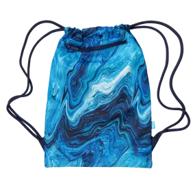 Spencil Ocean Marble Drawstring Sports Bag